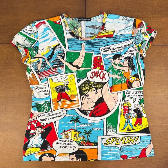 Vintage Dolce & Gabbana S/S 2004 Pop Art T-Shirt (IT 46) - Picture 1 of 7